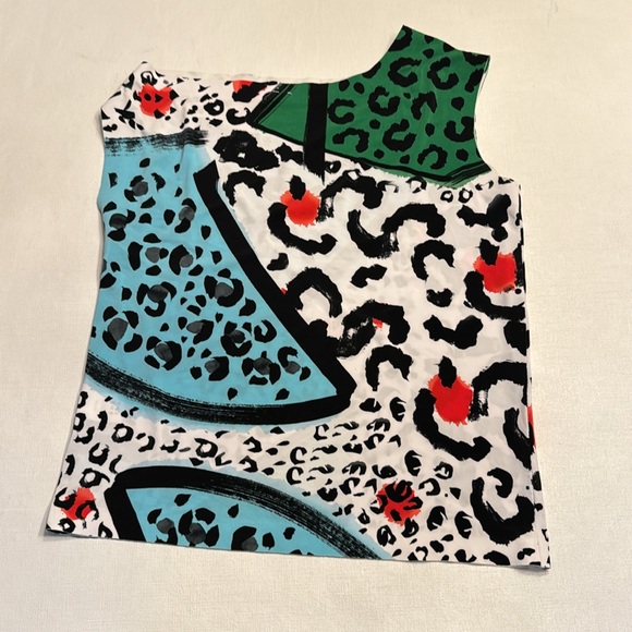 Norma Kamali Drop Shoulder Top Leopard - Picture 3 of 5